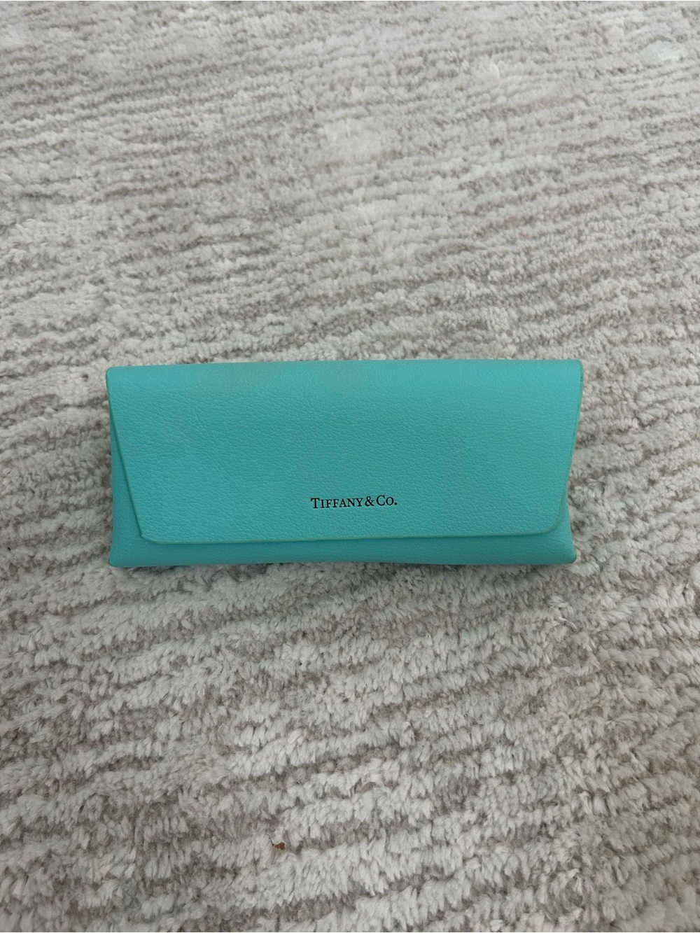 Tiffany & Co. Tiffany Blue Leather Eyewear Case and Silk Cloth - Picture 2 of 5